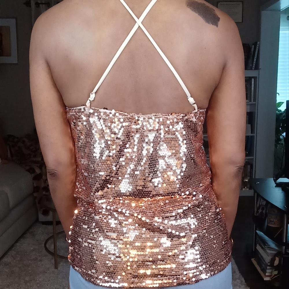 LDS Champagne & Sparkles Halter Top(Final$) - Picture 3 of 3